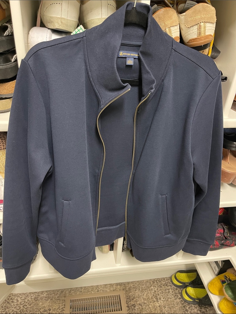 Brooks Brothers navy bomber jacket